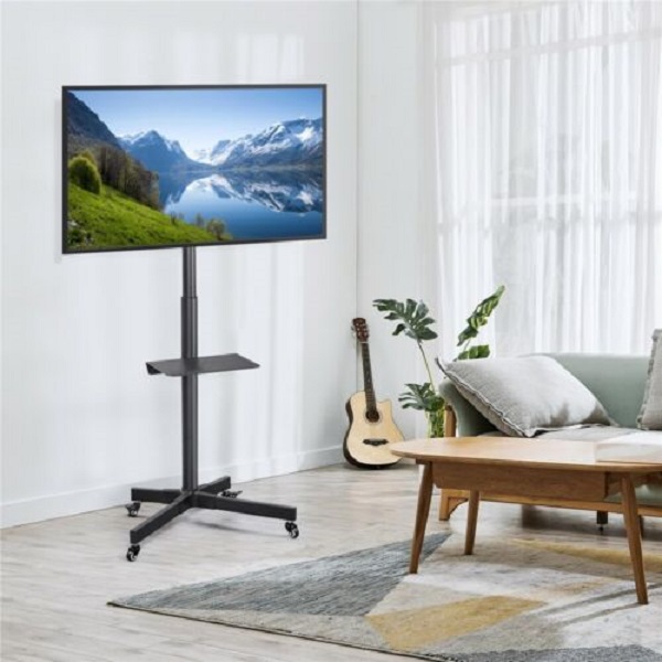  TV Trolley Cart TV Stand Mobile TV Stand Rolling on Wheels for 23 Inch-60 Inch Screen